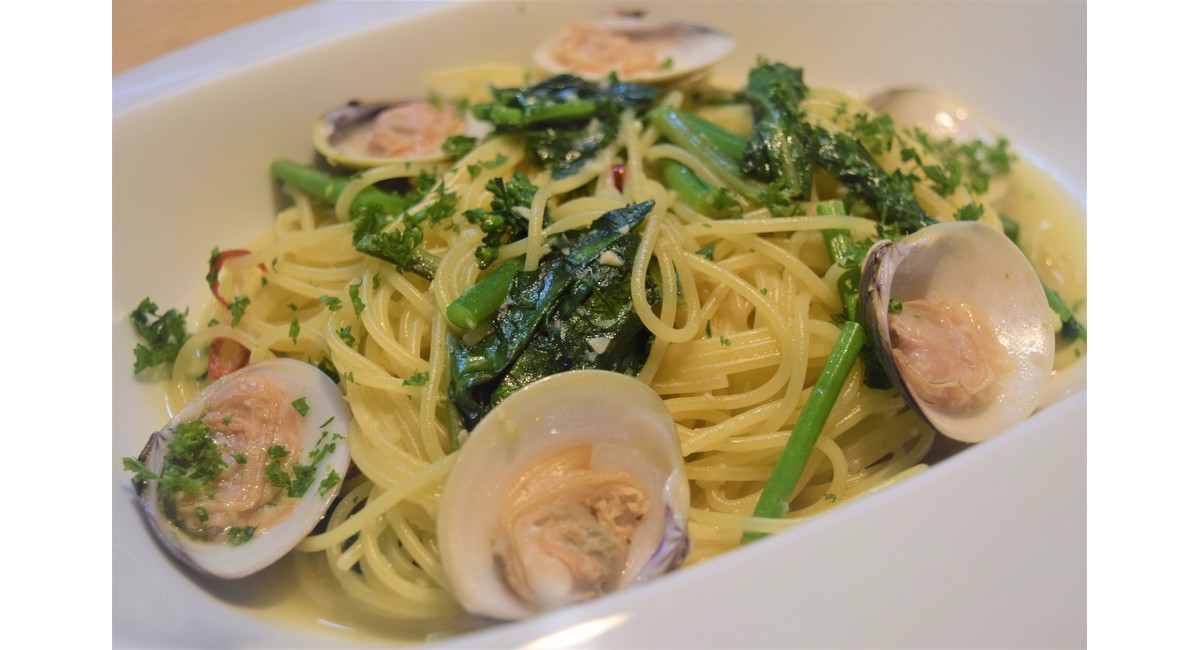 蛤と春野菜のペペロンチーノ