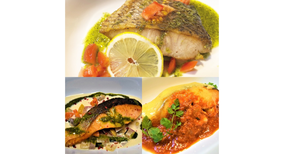 ランチのお魚料理メニューの一例