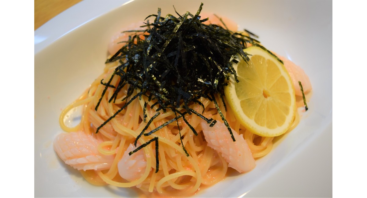 ぷりぷりのイカと明太子がおいしい♡