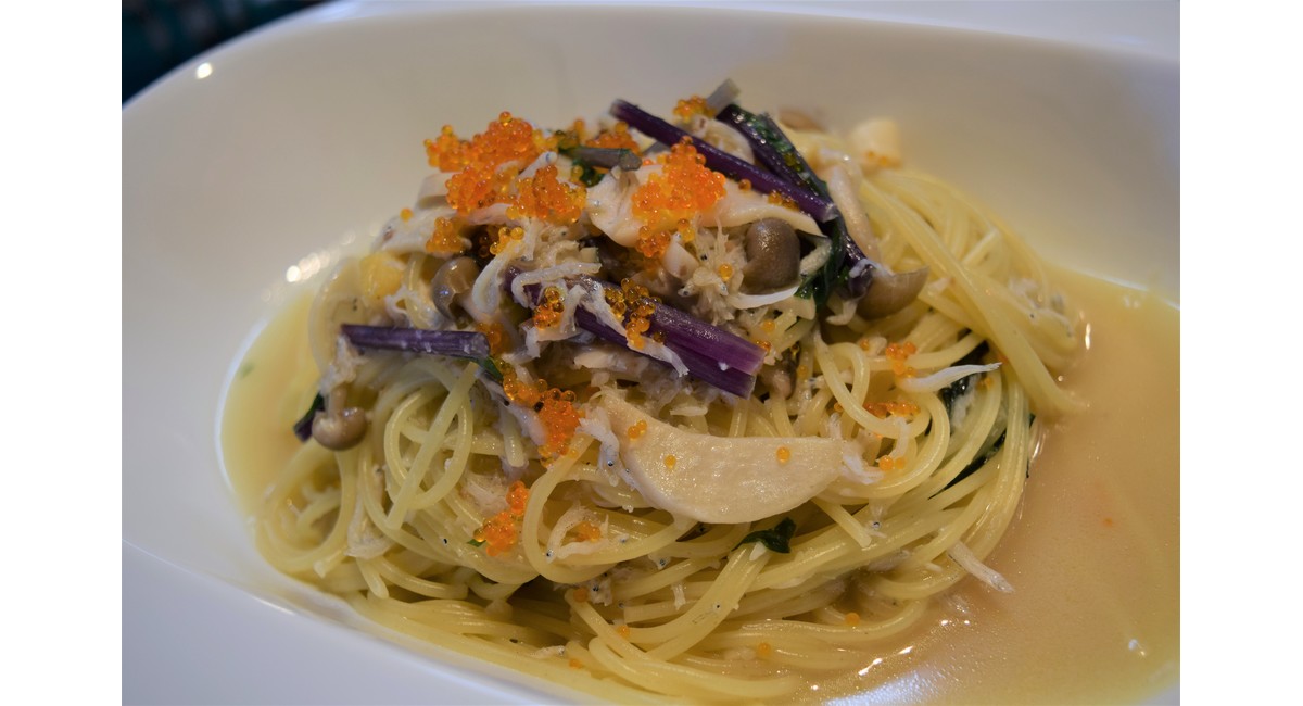 しらすと小柱のペペロンチーノ