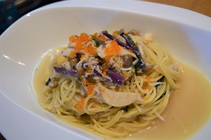 しらすと小柱のペペロンチーノ