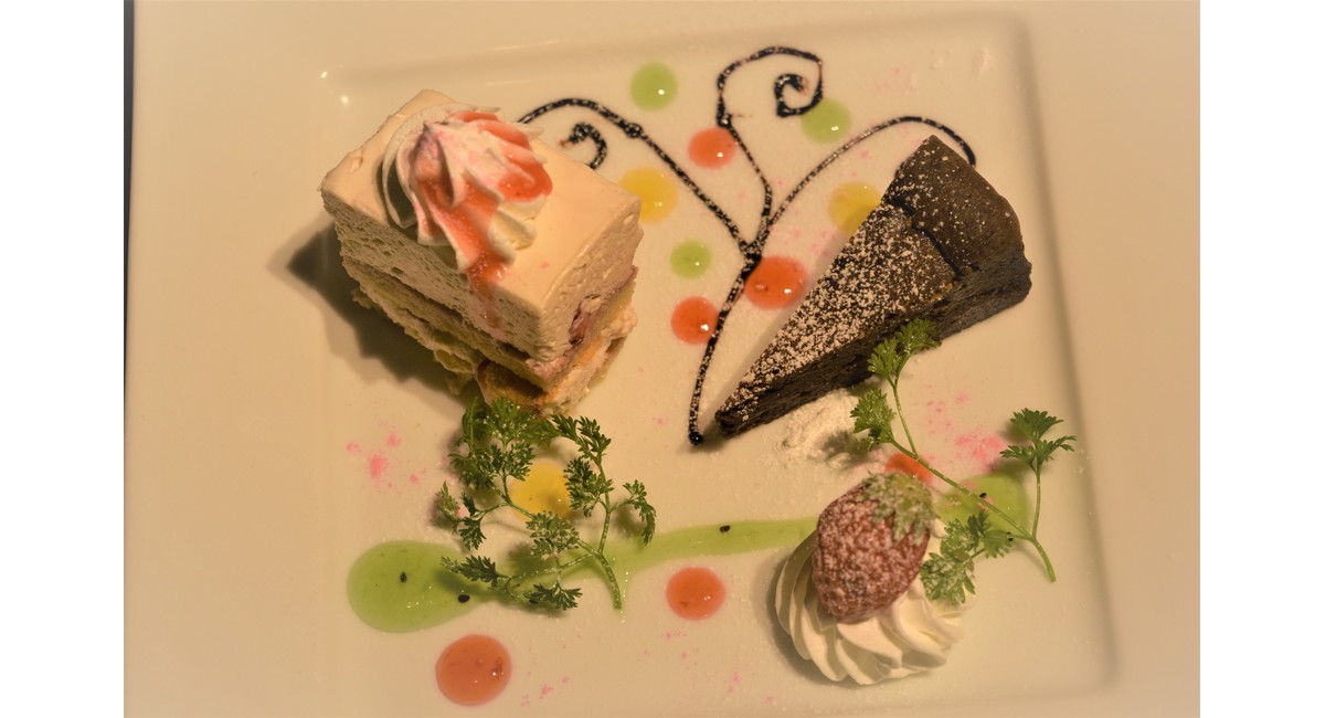 かわいらしいデザートプレート