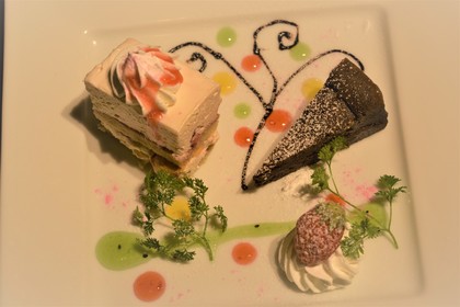 かわいらしいデザートプレート