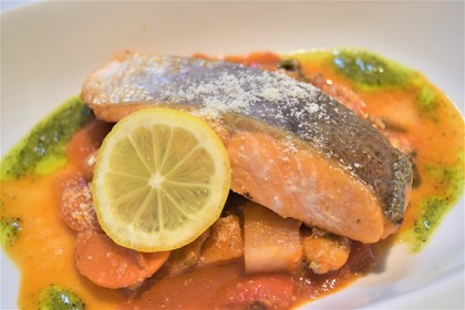 サーモンのアルフォルノ