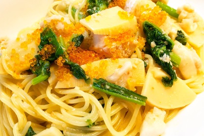 スズキと鎌倉野菜のペペロンチーノ